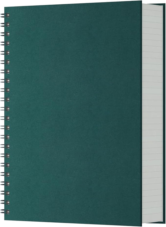 EUSOAR Notebooks for School, 1 Pack A4 8.3"x11.2" Hardcover Spiral Lined Journal College Ruled, 240 Pages(120 Sheets) Writing Pads Professional Notebook for DIY Note Taking Business Work Office