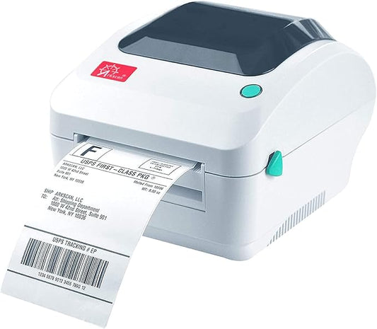 2054A Shipping Label Printer for Windows Mac Chromebook Android, Supports Amazon Ebay Paypal Etsy Shopify ShipStation Stamps UPS USPS FedEx DHL, Roll & Fanfold 4x6 Direct Thermal Label