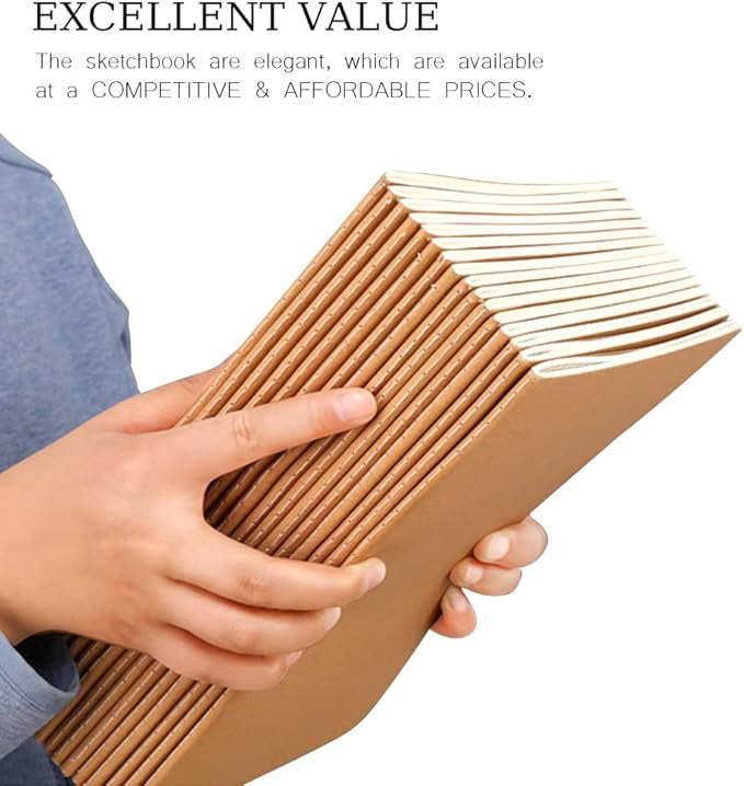 110 Pack A5 Composition Notebooks Bulk, Kraft Cover Lined Paper Journal for Traveler, Notes, Memo, Bulk Journals Notebook Sewn Brown College Ruled, 60 Pages, 8.3 x 5.5 Inch