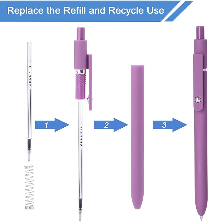 FIOVER Gel Pens, 5pcs 0.5mm Quick Dry Black Ink Fine Point Smooth Writing Pens High-End Series Ballpoint for Office School Supplies(Retro color)