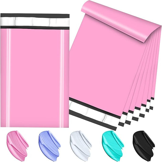 120PC Poly Mailers 6x9 Inch Pink Mailing Envelopes Bags Shipping Bags with Self Adhesive Waterproof and Tear-Proof Postal Bags