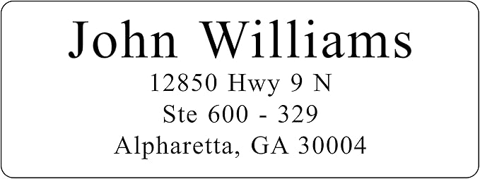 White Address Labels for Business - Personalized Return Address Labels, Custom Mailing Labels, Shipping Stickers for Envelopes and Packages (Serif Font)