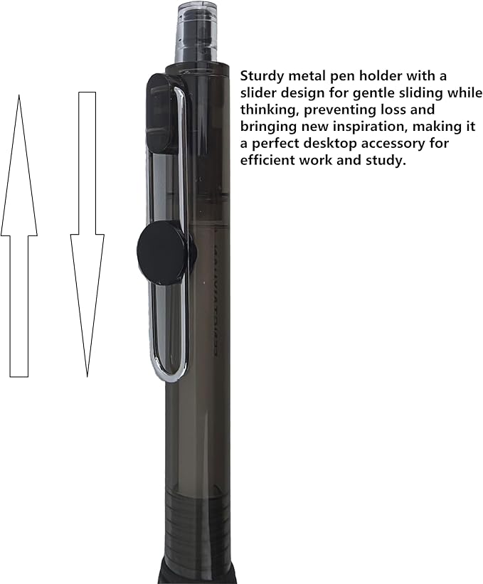 Fengtaiyuan Black Ink, 0.7mm, Retractable Gel Ink Rollerball Pens, Fine Point, Comfortable Grip, Easy Hold, Writting Smooth, 18 Pack (Black ZS07P18)