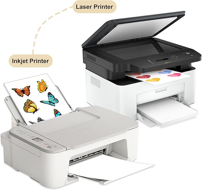BESTEASY Sticker Paper 8.5" x 11" Full Sheet Label Stickers for Laser & Inkjet Printers, Self-Adhesive Paper Shipping Labels (2000 Sheets,2000 Labels)