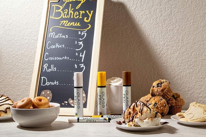 Glass Pen Window Marker: Liquid Chalk Pens for Glass, Whiteboard Markers with Washable Paint - Graduation, Car Windows, Mirror Pen, Storefront, Wedding, Parade, Party & Holiday (Brown, Jumbo Tip)