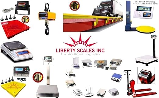 Liberty LS-800-4X5 NTEP Certified (Legal for Trade) Industrial Floor Scale | 48" x 60" | Capacity of 5,000 lbs x 1 lb + Yellow