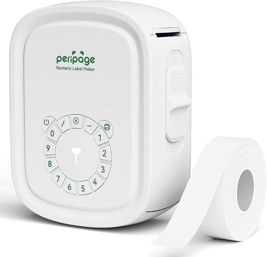 Portable Label Maker Machine P10Pro - Wireless Bluetooth Label Printer with Tape Included, Multiple Templates, Easy to Use for Office and Home Organization, USB Rechargeable（White）