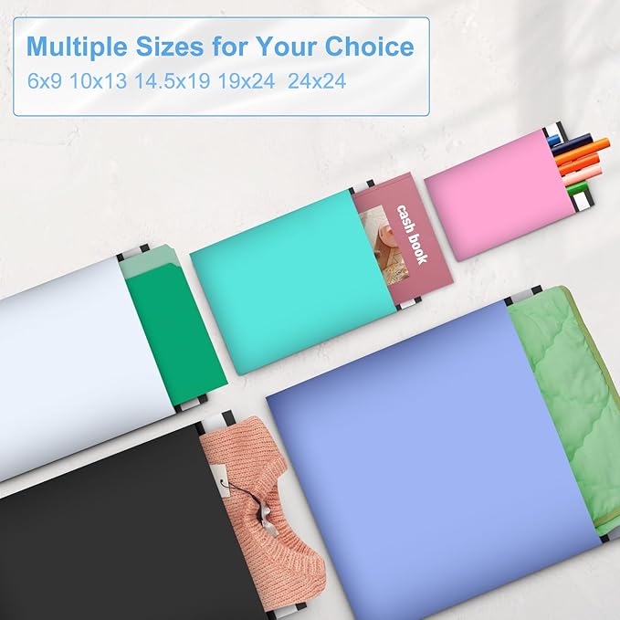 Poly Mailers 14.5x19, Large Poly Mailers 100 Pack, Shipping Mailers with Self Seal Adhesive, Waterproof and Tear-Proof Mailers Poly Bags for Small Business (White）