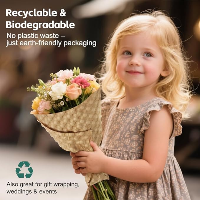 Reusable Bubble Paper - 15" x 100 FT Durable Bubble Wrap for Moving, Eco-Friendly & Washable Shipping Supplies, Biodegradable Packing Paper