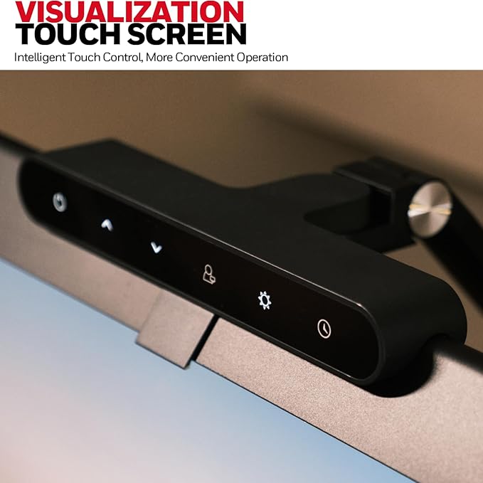 Honeywell LED Desk Lamp with Clamp - HJ1 Sunturalux Eye-Caring Clip on Lights for Home Office, 1200LM Clamp Lamp 4 Color Modes Stepless Dimming Task Desk Light for Working Black