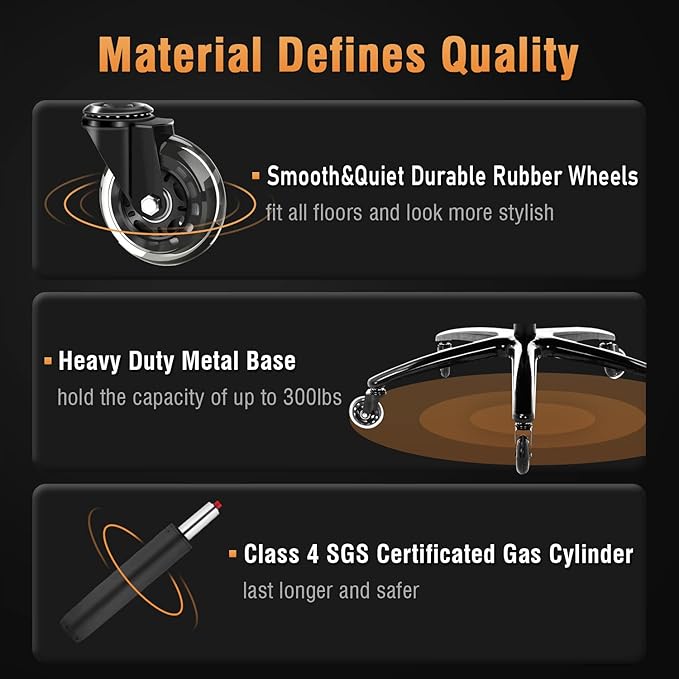 EZAKI High Back Office Chair-Flip-up Arms Executive Computer Desk Chair, Built-in Lumbar Support Thick Padded Adjustable Rock Tension Ergonomic Design for Back Pain (Beige)