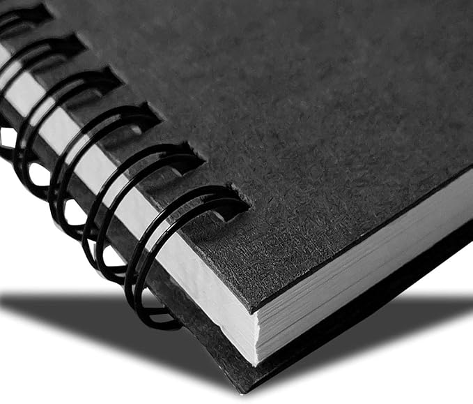 Spiral Notebook, College Ruled Notebook, Thick Paper 1 Subject, 3 Pack, 60 Sheets, 6''*8'' (Line, Black)