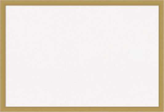 Amanti Art White Cork Board for Wall, 26x38 Vision Board with Gold Frame, Large Corkboard Office Decor for Home Organization, Casual Corkboard Pinboard to display items for home organization