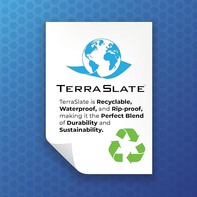 TerraSlate Waterproof, Durable, Rip-Proof Paper, 1,000 Sheets, 5 Mil (24lb Bond), 8.5” x 11”, Laser Printer and Copy Machine Compatible