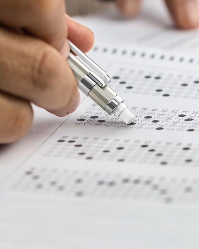 Nicpro 4 Pack Mechanical Pencil 0.5 mm with Case, MB1000 Metal Mechanical Pencil Set with 8 Tube HB #2 Lead Refill 0.5mm, 3PCS 4B Eraser, 9 Cap Eraser for Artist Drafting Writing, Sketching, Drawing