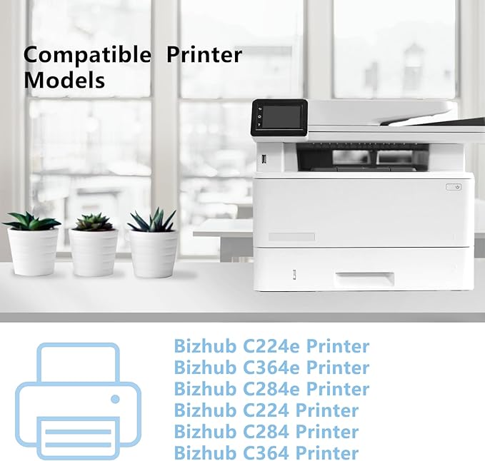 High Yield TN321 TN-321 Toner Cartridges Replacement for Konica TN321K TN321C TN321M TN321Y Toner Cartridge Compatible for Konica Minolta Bizhub C224e C364e C284e C224 C284 C364 C7822 C7828 Printers