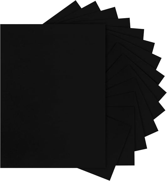 100 Sheets Black Cardstock 8.5 x 11 Printer Paper, 75lb Heavyweight Paper Card Stock for Halloween, DIY Cards Making, Birthday Decorations, Invitations, Thank You Cards
