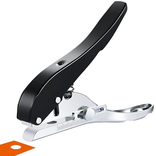 Hole Punch 5/16 inch-8mm Single Hole Punch,Heavy Duty Hole Puncher Single,Paper Punch Portable Hand Held Long Hole Puncher for Paper Cards Plastic Cardboard