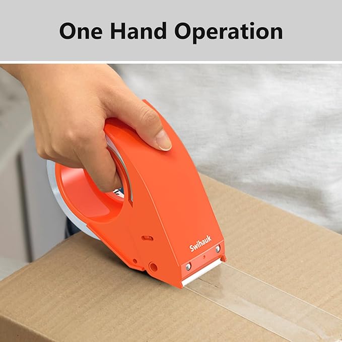 1.88 in x 66.6 YDs Clear Heavy Duty Packing Tape with Dispenser, Strong & Durable Shipping Tape, Packaging Tape, Packing Tape Dispenser for Packing Boxes, Moving Supplies, Shipping and Mailing