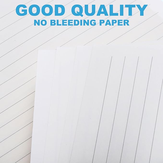 PATIKIL B5 Ruled Refills Inserts 9-Ring Binder Loose Leaf Planner Filler Paper Planner Inserts, 80 Sheets/160 Pages, Lined, White