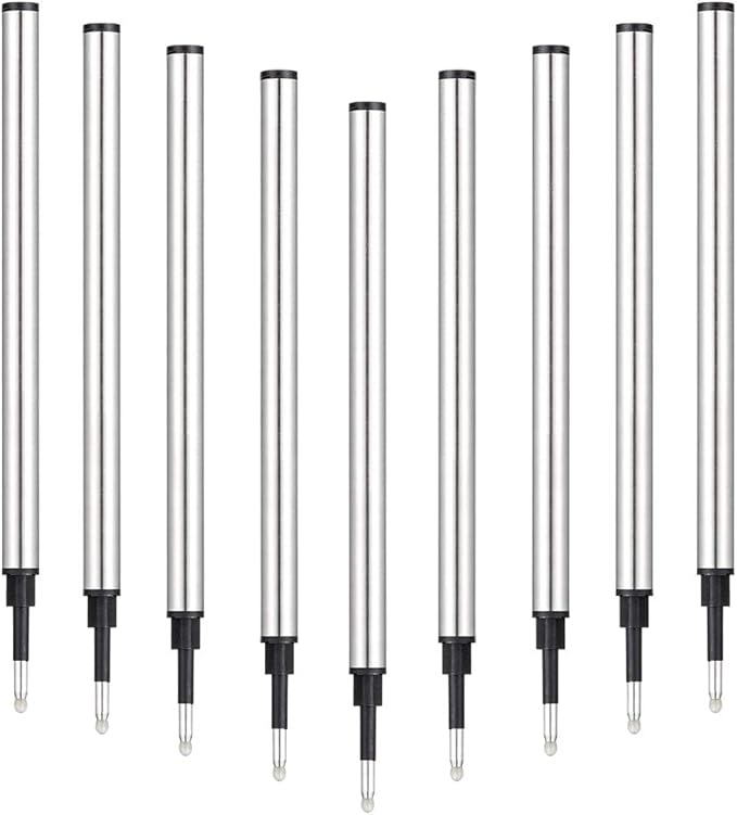 HeTaoCat Gel Rollerball Pen Refills, Roller Ball Fine Point 0.5mm, Black Ink Refill Pack of 5 - Replaceable Ballpoint Pen Refills Medium Point (Red)