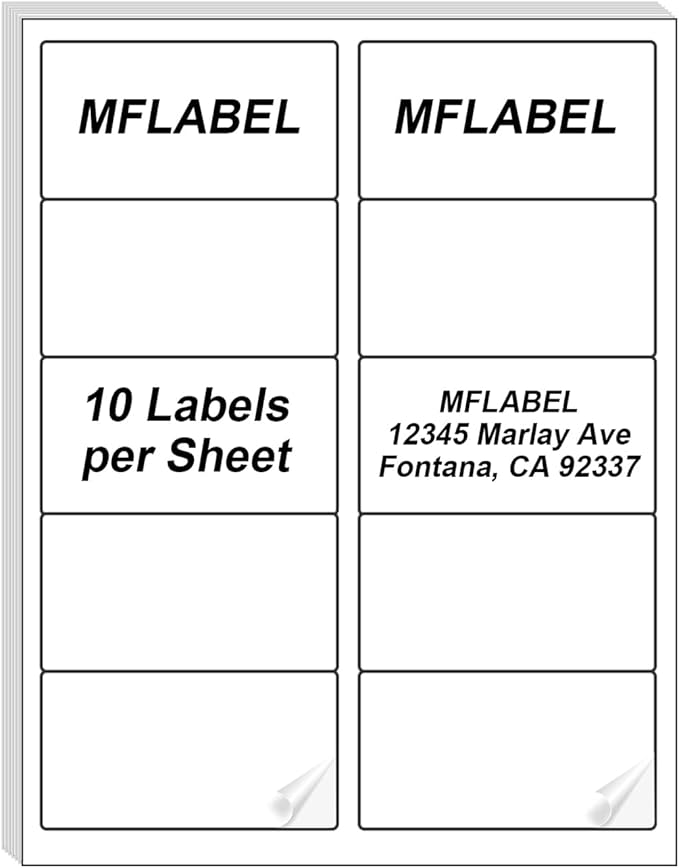 MFLABEL 2x4 Label, 10-UP Shipping Address 150000 Labels,15000 Sheets for Printer, Internet Mailing Label Stickers, 2'' x 4'' FBA Laser/Inkjet Printer
