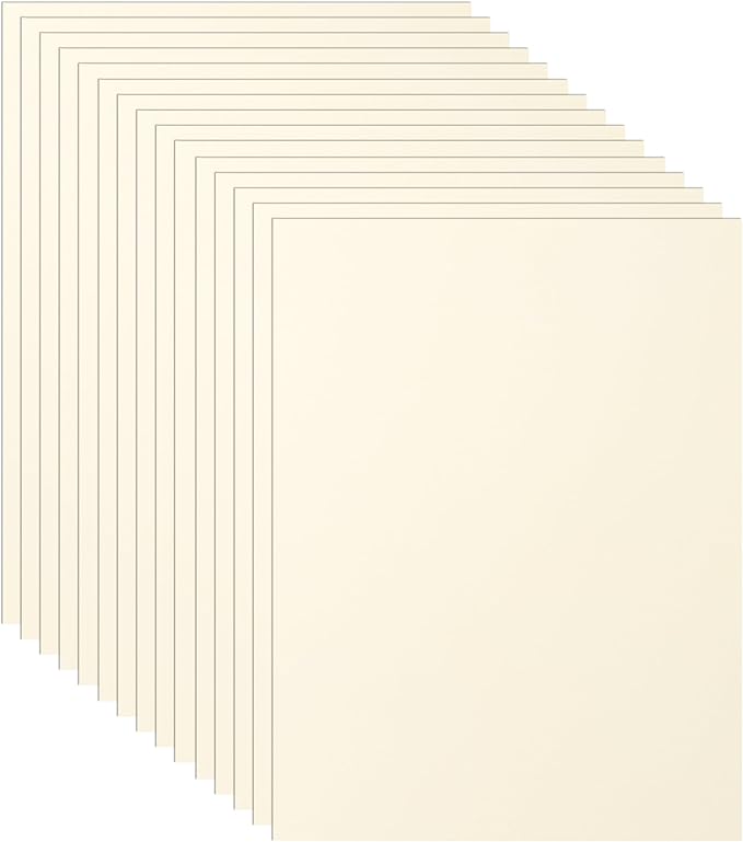 40 Sheets Cream Cardstock 8.5 x 11 Off White Paper, 200gsm/75lb Premium Ivory Card Stock Craft Paper for DIY Card Making, Wedding Invitations, Thank You Cards, Business Cards, Menus