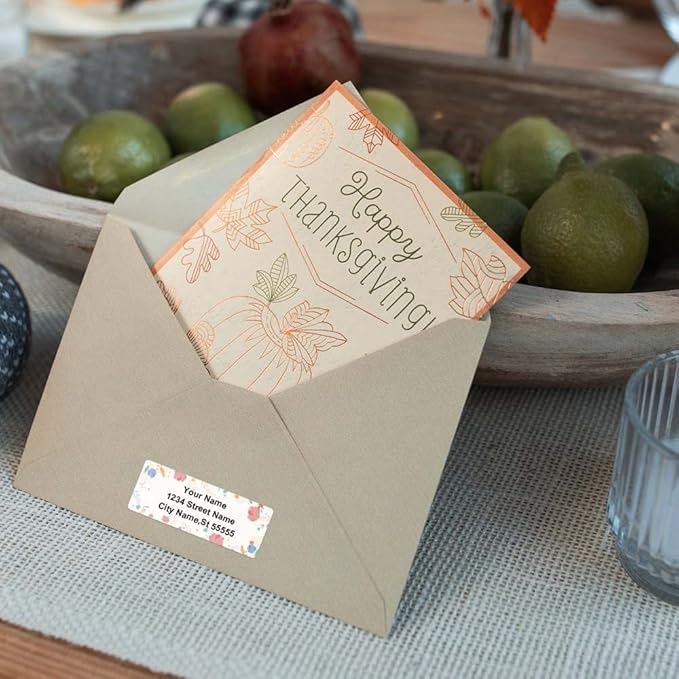 Personalized Address Labels - Custom Address Labels, Colorful Patterns, Set of 100, Matte Silver (2.6x1 Inch)