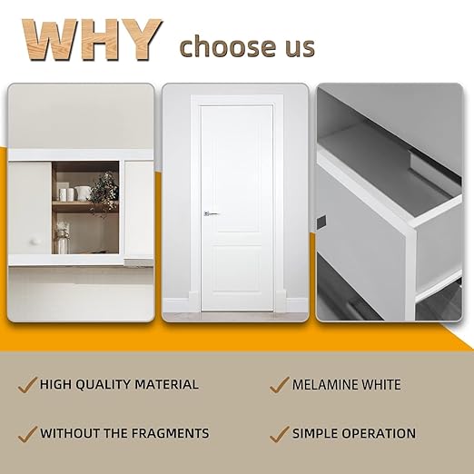 GSCIT Club White Edge Banding, 3 inch x 25ft Melamine Edge Banding with Hot Melt Adhesive Preglued Cabinet Edge Banding Flexible White Veneer Edging