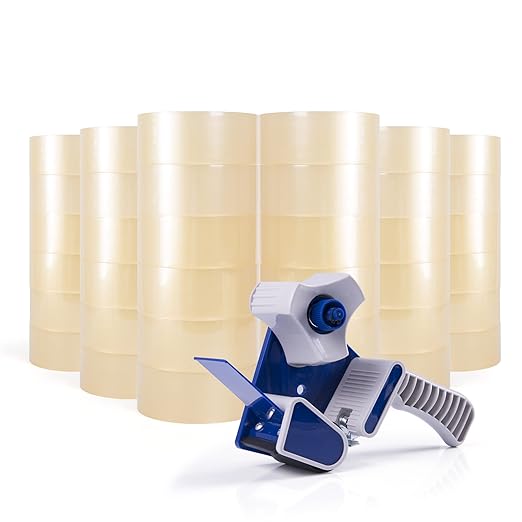 ADHES Packing Tape Shipping Tape Packaging Tape for Moving Boxes,1.88 Inch x 100 Yards x 2.7 Mil, 36Rolls