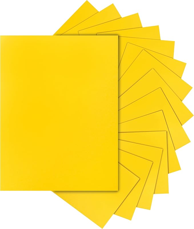 100 Sheets Yellow Cardstock 8.5 x 11 Scrapbooking Paper, 200gsm/75lb Heavyweight Printer Paper Card Stock for DIY Card Making, School, Wedding Invitations, Party Decoration, Certificates