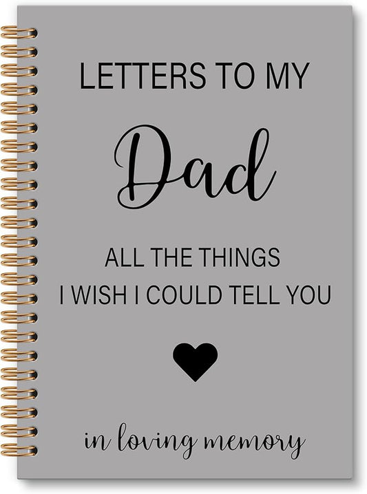 Memorial Gifts for Loss of Dad Grief Notebook Journal, Letters to My Dad in Heaven Journal, Sympathy Notebooks Gifts for Loss of Dad Father, In Loving Memory Sympathy Gifts, 6x8.2In