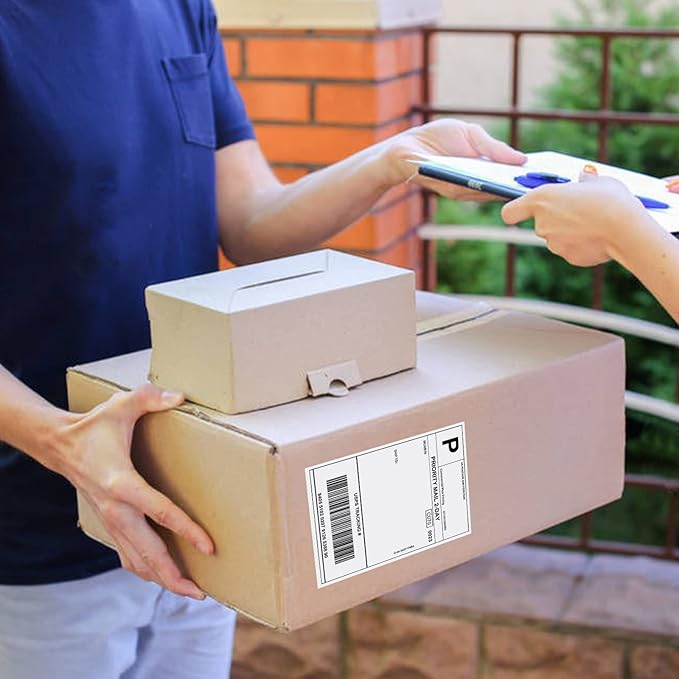 Coopaty Half Sheet Shipping Labels for Laser and Inkjet Printers 8.5 x 5.5 Mailing Address Labels, Permanent Adhesive (2000 Sheets, 4000 Labels)