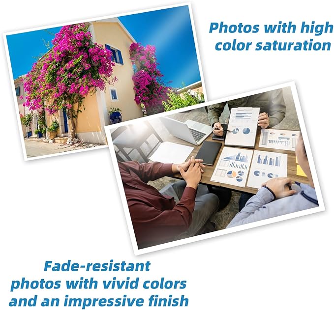 Uinkit 37lb Thin Flyer Paper Glossy 8.5x11 Inkjet 100 Sheets Single Side DIY Chip Bag 135gsm Printer Picture for Inkjet Printer with Dye Ink Letter size A4 Brochure (8.5X11X100)