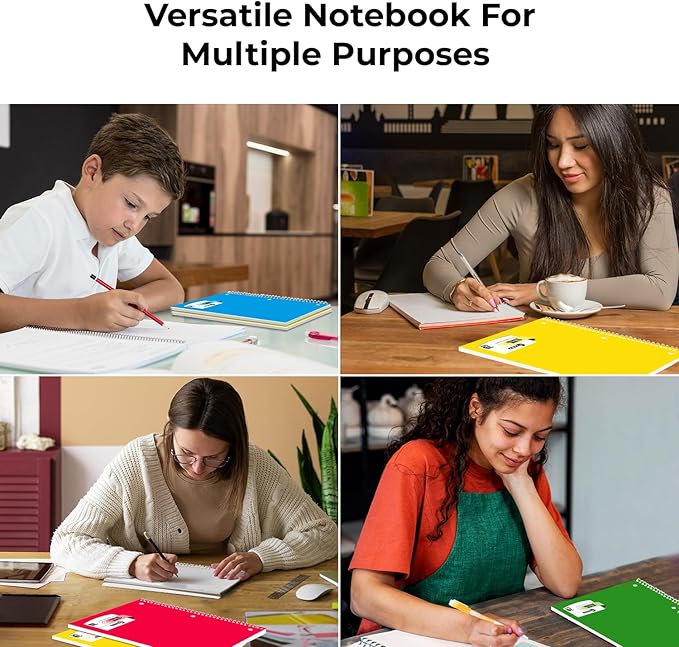 2000 Packs (Pallet) 1 Subject Notebooks, Spiral Notebook Bulk, College Ruled, Pallet of Notebooks,70 Sheets (140 pages), 8 x 10-1/2",Bulk Spiral Notebooks for School & Office,4-7 Days Transit