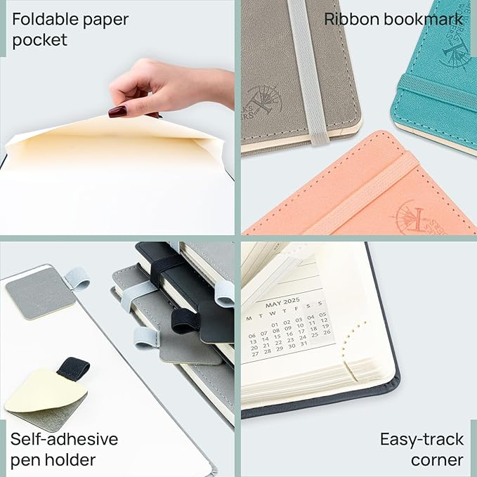 POPRUN Planner 2025-2026 (Large - 8.5'' x 10.5'') Academic Weekly Calendar (July 2025 - June 2026) with Hourly Time Slots, Monthly Tabs, 100GSM Thick Papers, Leather Soft Cover - Purple