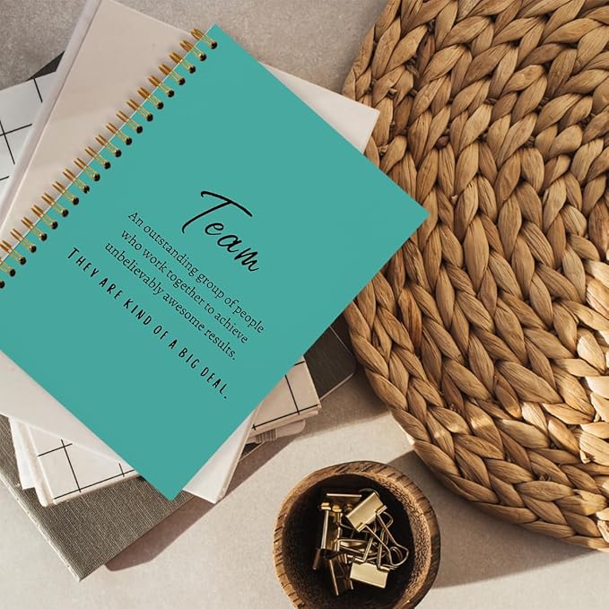 hold fizz Green Meeting Notebook for Work, Employee Appreciation Gifts, Team Gifts for Employees, Journals for Writing, Thank You Gifts for Women Men Leader Boss Manager Mentor Coworkers, 5.5"x8.3"