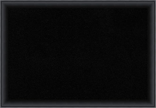 Amanti Art Black Cork Board for Wall, 27x39 Vision Board with Black Wood Frame, Large Corkboard Office Decor for Home Organization, Modern Corkboard Pinboard to Display Items for Home Organization in