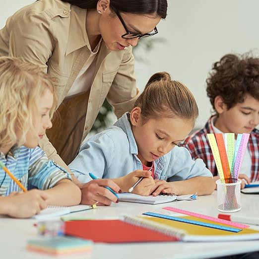 Fumete 600 Pack 12 Inch Plastic Rulers Bulk for Classroom Back to School Supplies Flexible Transparent Assorted Color Ruler with Centimeters and Inches for Office Teacher Student