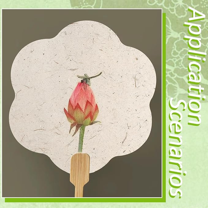 Benvo 50 Sheets A4 Natural Mulberry Paper Visible Leaves Fiber Rice Paper Printable Decoupage Tissue Paper Sheets for Writing, Painting, Card Making, DIY Crafts(8.3x11.7in, Semi Transparent Jute)