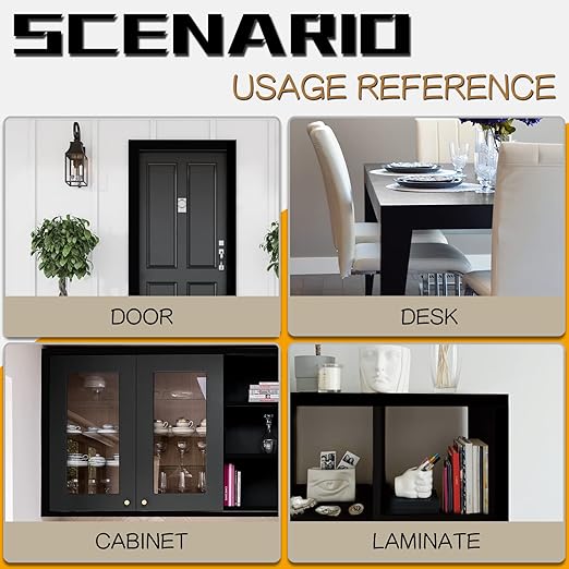 GSCIT Club Black Edge Banding, 7/8 inch x 250ft Melamine Edge Banding with Hot Melt Adhesive Preglued Cabinet Edge Banding Flexible Black Veneer Edging