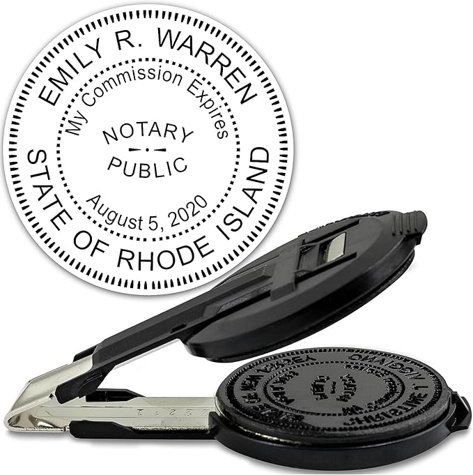 MaxMark Insert Only for Notary Seal Round Embosser for Rhode Island State