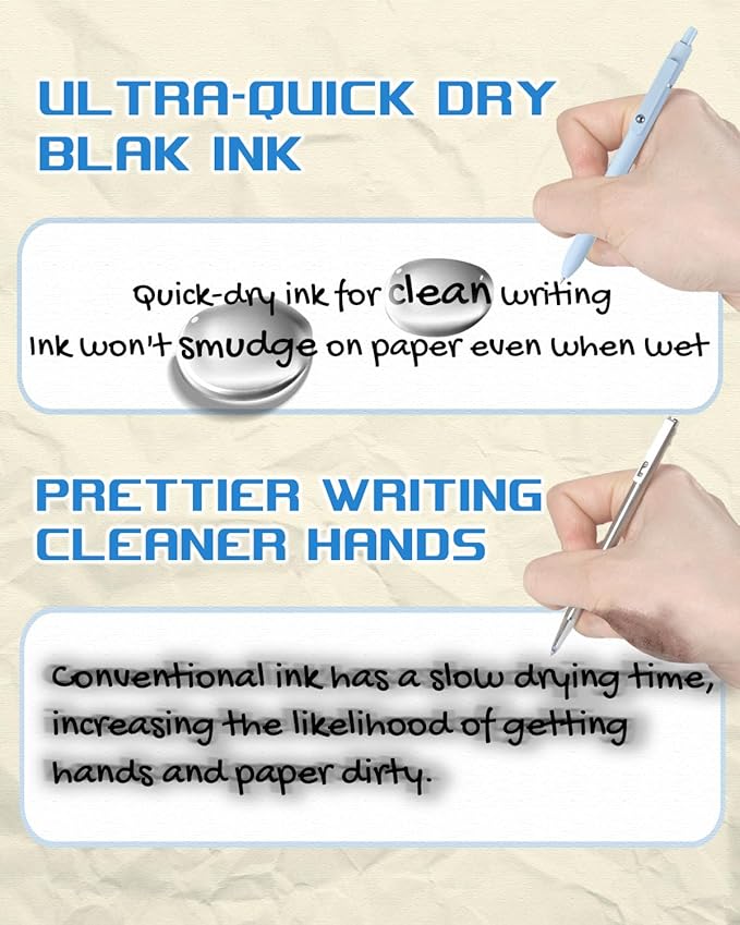 Gel Pens,Fine Point Black Ink Pens With Smooth Wirting,Qucik Dry Pens For Journaling,Cute Nice BallPoint Pens,Office School Supplies Women Student(Morandi)