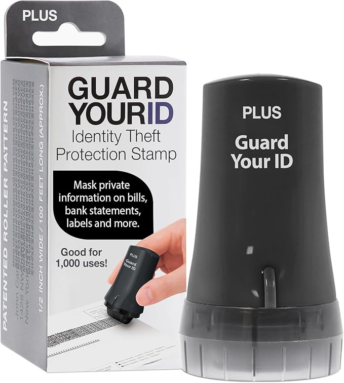 Guard Your ID Advanced Security Roller 2.0 for Identity Theft Prevention Stamping Black