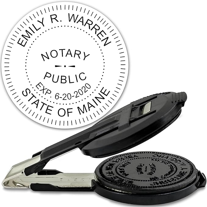 MaxMark Insert Only for Notary Seal Round Embosser for Maine State