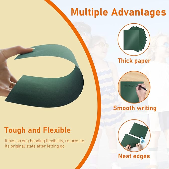 100 Sheets Dark Green Shimmer Cardstock 8.5 x 11 Scrapbook Paper, 92lb Premium Invitation Paper Card Stock for Wedding, Crafting, Greeting Cards, Making Cards, Birthday Decorations