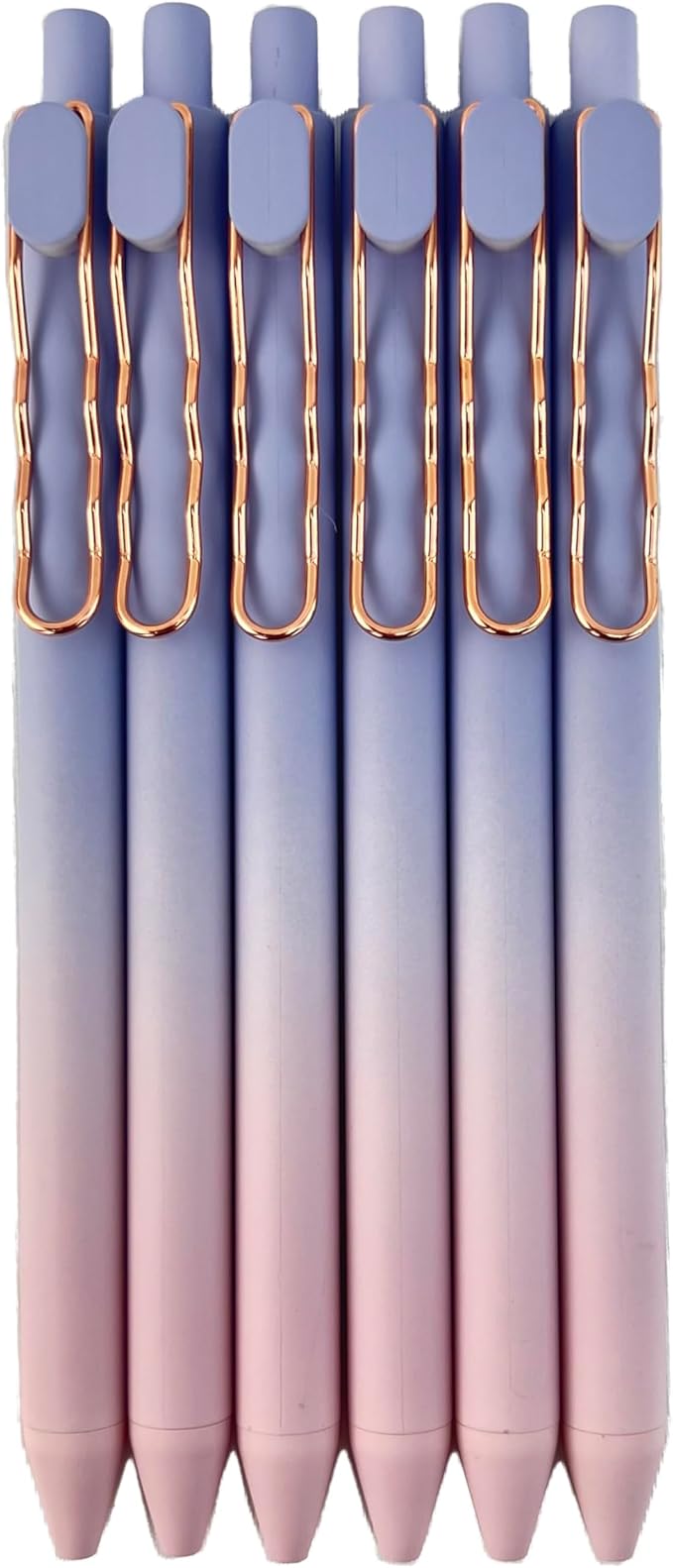 Fengtaiyuan Lan05, Stylish Gradient Color Pen, Black Ink, 0.5mm Extra Fine, Gel Ink Rollerball Pens, Writting Smooth, Rubber Spray (Lan05)