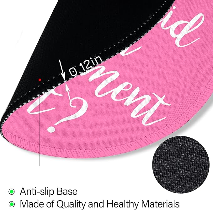 Funny Work Mouse Pad, Small Round Mouse Pads for Desk, Cute Mini Travel Mousepad for Wireless Computer Laptop, Office Desk Accessories, But Did You Document It, 8.6 x 8.6 inch