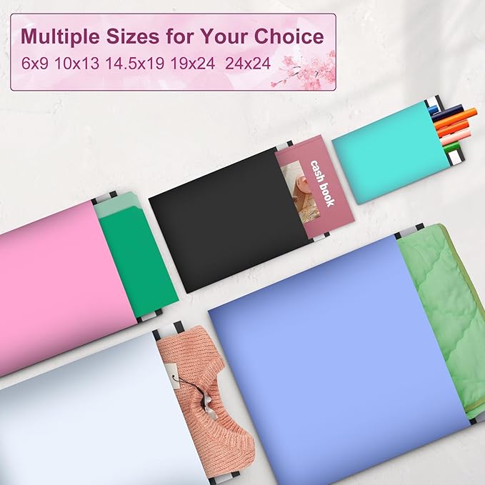 Poly Mailers 14.5x19, Large Poly Mailers 100 Pack, Shipping Mailers with Self Seal Adhesive, Waterproof and Tear-Proof Mailers Poly Bags for Small Business (Sakura Pink）