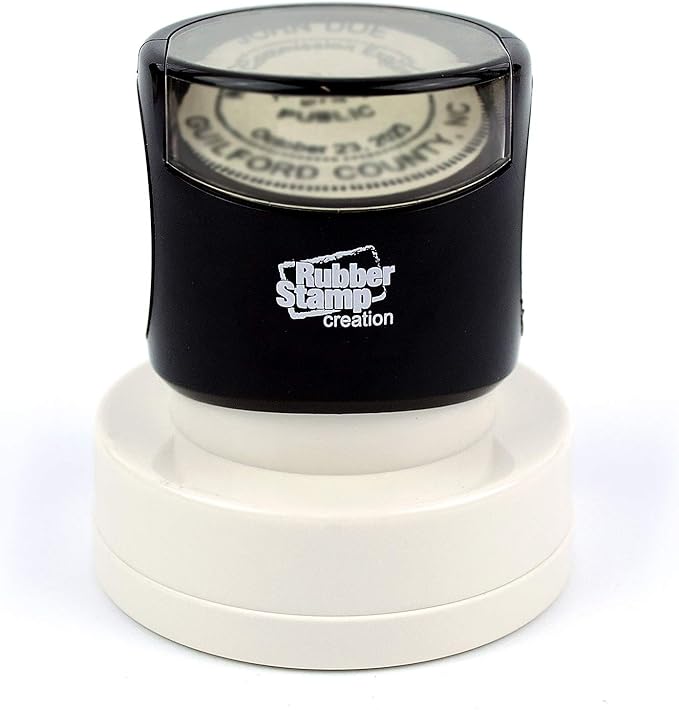 MaxMark Round Notary Pre-Inked Stamp for State of Michigan